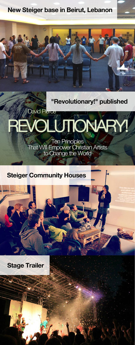 New Steiger base in Beirut, Revolutionary published, Steiger community houses, stage trailer